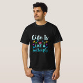 バタフライギフト |人生は蝶のようなもの Tシャツ (正面フル)