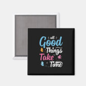 バタフライギフト | All Good Things Take Time マグネット (正面/裏面)
