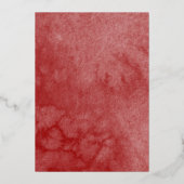 バタフライクインズブルガンディマルサラドレス金ゴールド 箔招待状 (裏面)