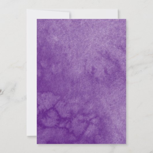 バタフライクインズ招待状パープルフローラドレス 招待状 (裏面)