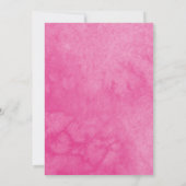 バタフライクインズ招待状ホットピンクアーチフローラ 招待状 (裏面)