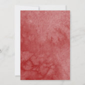 バタフライクインズ招待状レッドフローラ金ゴールドアーチ 招待状 (裏面)