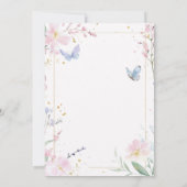 バタフライクインズ15番目の誕生日招待状 招待状 (裏面)