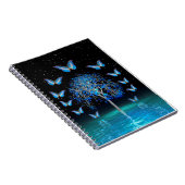 バタフライクリスタルツリースパイラルフォトノートブック ノートブック (右側)