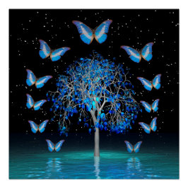 バタフライクリスタルツリー ポスター