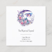 バタフライクリスタル三日月花スピリチュアル スクエア名刺 (正面)