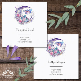 バタフライクリスタル三日月花スピリチュアル スクエア名刺