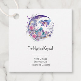 バタフライクリスタル三日月花スピリチュアル フェイバータグ