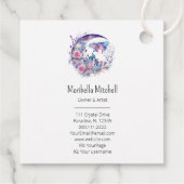 バタフライクリスタル三日月花スピリチュアル フェイバータグ (裏面)