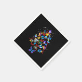 バタフライクリスマスツリーライトウィメンズガールズクリスマスP スタンダードカクテルナプキン (角)