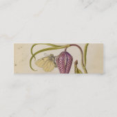 バタフライクルミ花さくらんぼ水彩アート スキニー名刺 (裏面)