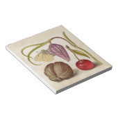 バタフライクルミ花さくらんぼ水彩アート ノートパッド (アングル)