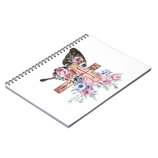 バタフライクロスフェイスフローラ ノートブック (左側)