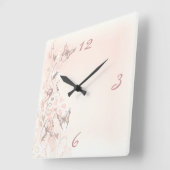 バタフライクロック スクエア壁時計 (傾斜)