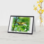 バタフライグッドウェルカード カード (黄色い花)