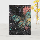 バタフライグランジ、誕生日 カード (黄色い花)