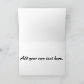 バタフライグリーティングカード付き空白の猫 カード (内部)