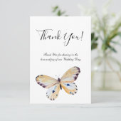 バタフライグリーンリーフラットサンキューカード サンキューカード (スタンド正面)