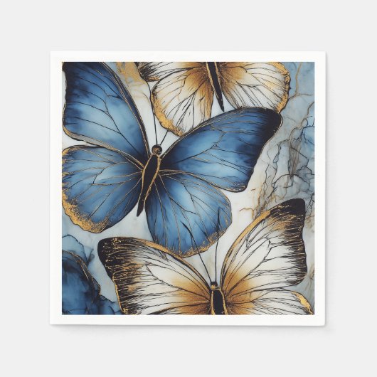 バタフライグレース スタンダードカクテルナプキン (正面)