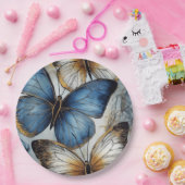 バタフライグレース ペーパープレート (パーティー)