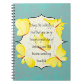 バタフライグローアップノートブックあなたの毎日のインスピレーション ノートブック (正面)