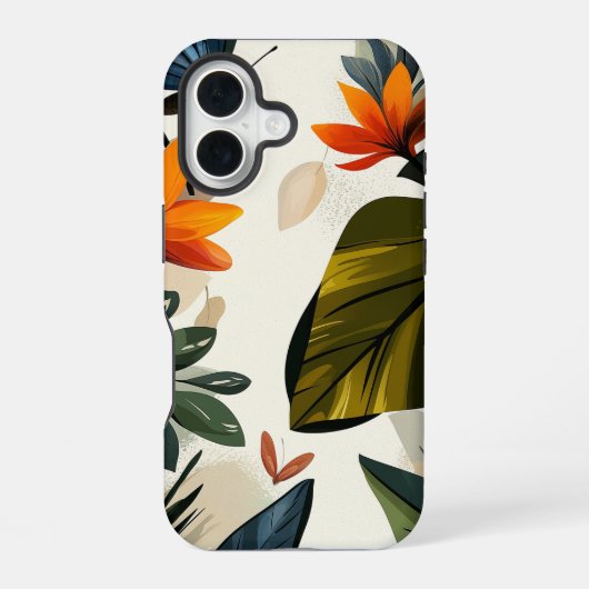 バタフライグローブコテージコアフォンケース iPhone 16ケース (裏面)