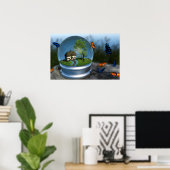 バタフライグローブプリント ポスター (ホームオフィス)