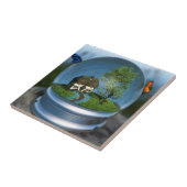 バタフライグローブ装飾瓦 タイル (側面)