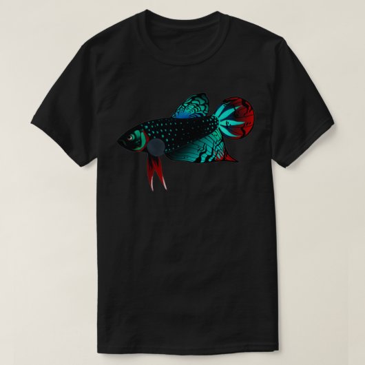 バタフライコイベッタサイム戦闘魚 Tシャツ (デザイン正面)