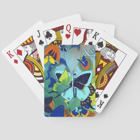 バタフライコラージュトランプのポーカートランプ トランプ (裏面)