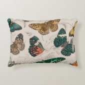 バタフライコレクションアンティーク蝶 アクセントクッション (正面)