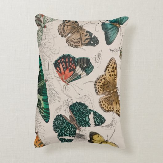 バタフライコレクションアンティーク蝶 アクセントクッション (裏面(縦))