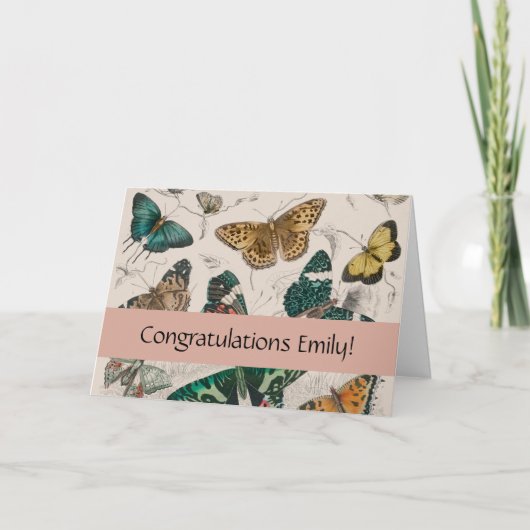 バタフライコレクションアンティーク蝶 カード (正面)