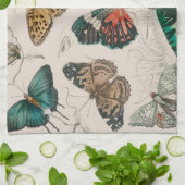 バタフライコレクションアンティーク蝶 キッチンタオル (折り畳み)