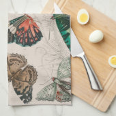 バタフライコレクションアンティーク蝶 キッチンタオル (四つ折り)