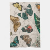 バタフライコレクションアンティーク蝶 キッチンタオル (縦)