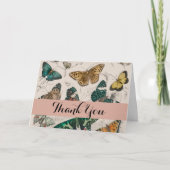 バタフライコレクションアンティーク蝶 サンキューカード (正面)