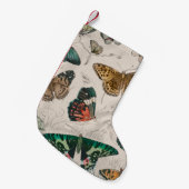 バタフライコレクションアンティーク蝶 スモールクリスマスストッキング (正面 (吊り時))