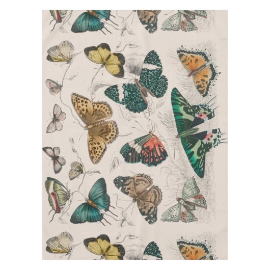 バタフライコレクションアンティーク蝶 テーブルクロス (正面)