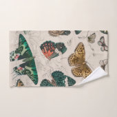 バタフライコレクションアンティーク蝶 バスタオルセット (ハンドタオル)