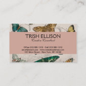 バタフライコレクションアンティーク蝶 名刺 (裏面)