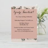 バタフライコレクションアンティーク蝶 招待状 (スタンド正面)