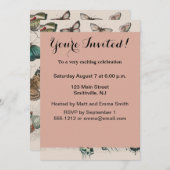 バタフライコレクションアンティーク蝶 招待状 (正面/裏面)