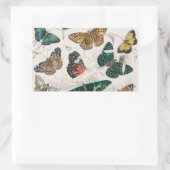 バタフライコレクションアンティーク蝶 長方形シール (バッグ)