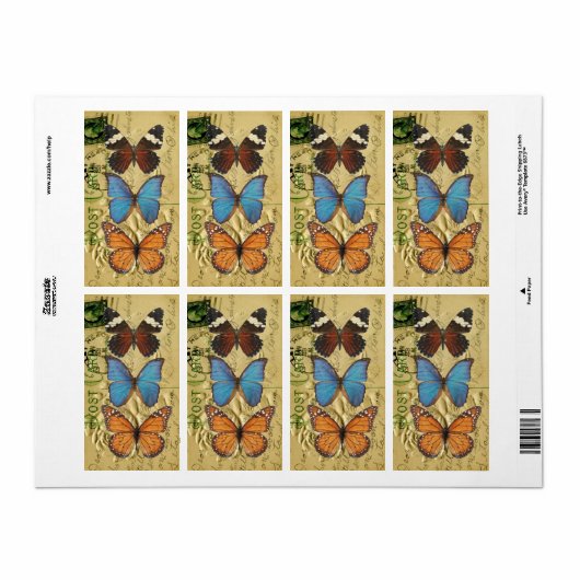 バタフライコレクション ラベル (フルシート)