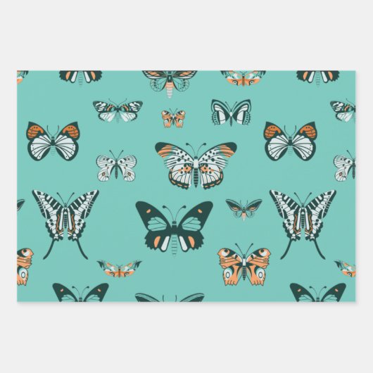 バタフライコンテッサラッピング紙シート ラッピングペーパーシート (正面)