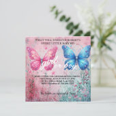 バタフライサマージェンダーリビールパーティの招待状 招待状 (スタンド正面)