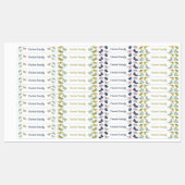 バタフライサマーピンクブルーイエローラベル ラベル (シート)