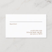 バタフライサロンアポイントメント名刺 名刺 (裏面)