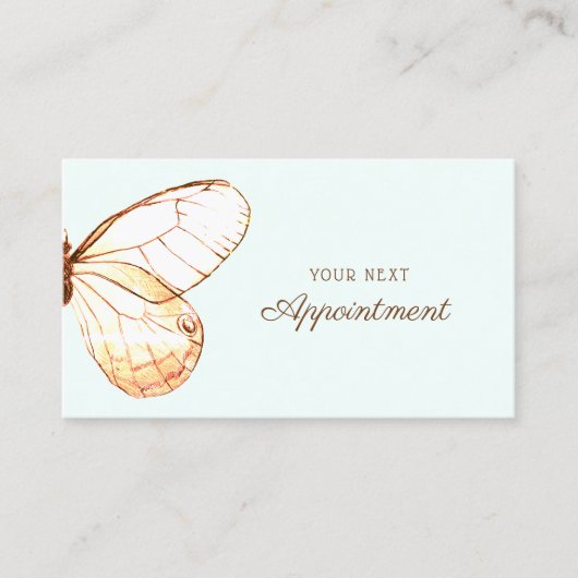 バタフライサロンアポイントメント名刺 名刺 (正面)